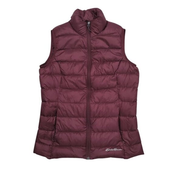 Eddie Bauer Utility CirrusLite Down Full Zip Vest Burgundy Women's Size Small - Picture 1 of 10